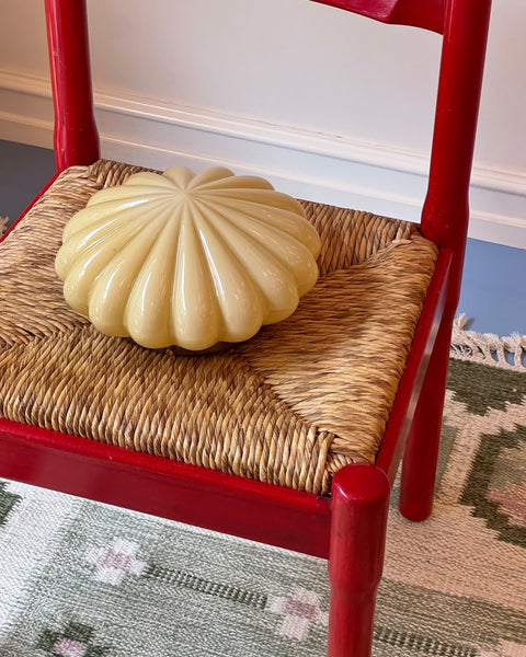 Vintage Murano opal yellow ceiling/wall lamp