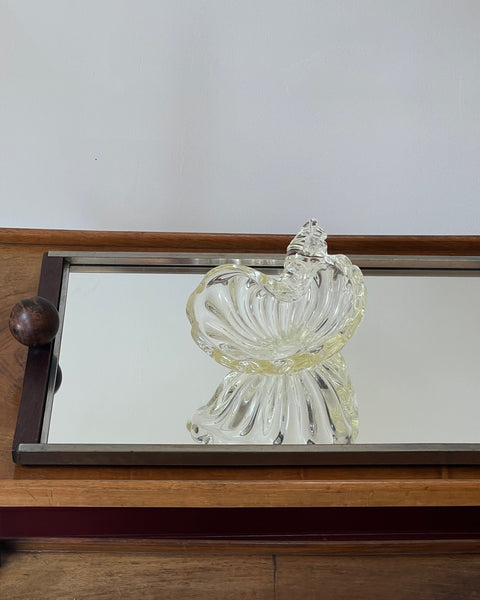 Vintage clear Murano shell bowl