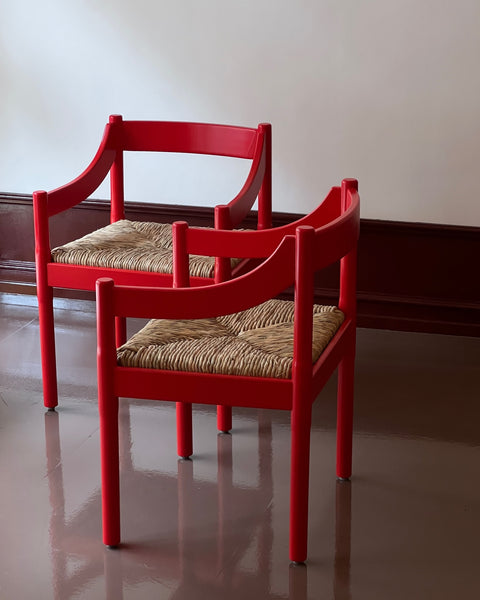 Carimate chair by Vico Magistretti - Red