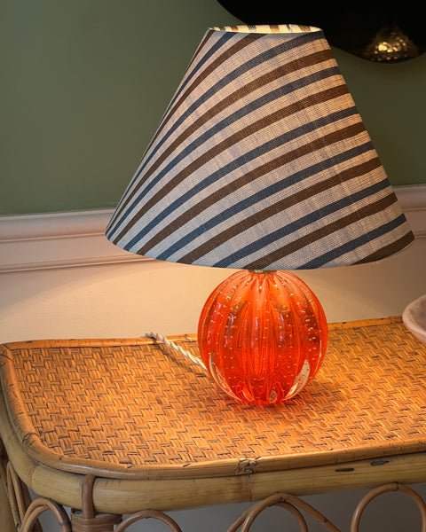Vintage orange Murano table lamp