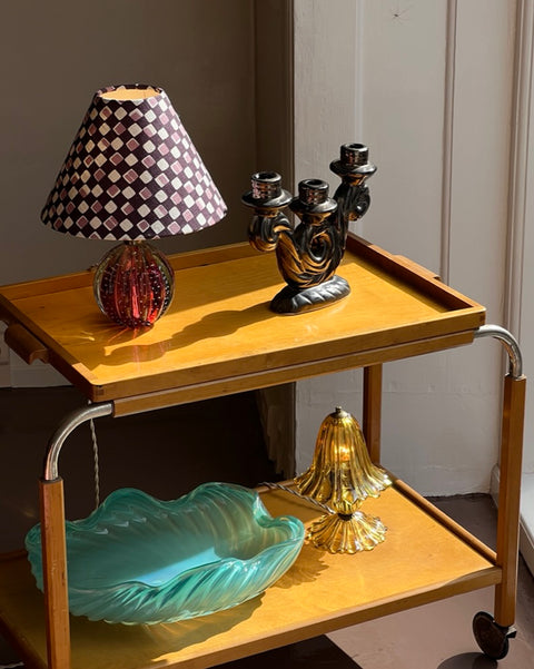 Vintage wooden trolley/table with wheels