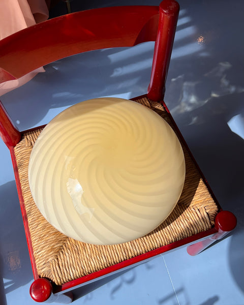 Vintage Murano light yellow ceiling/wall lamp (D38)