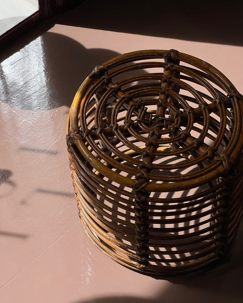 Vintage rattan stool
