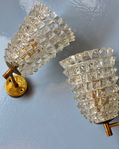Pair of vintage Murano wall lamps