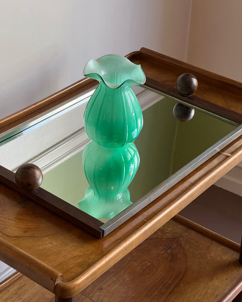 Vintage green vase