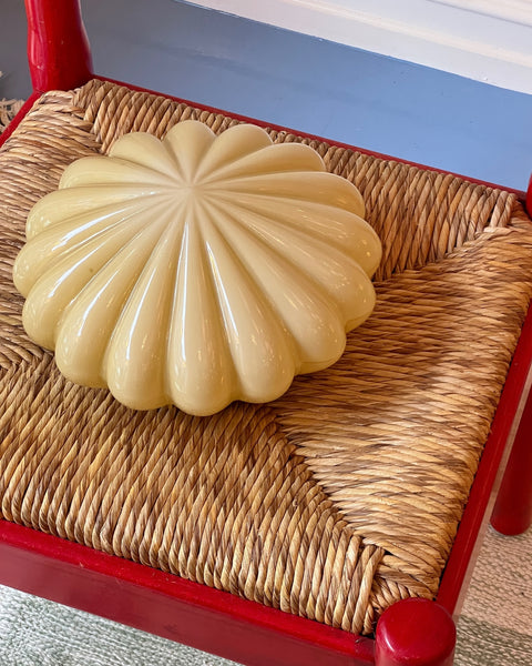 Vintage Murano opal yellow ceiling/wall lamp