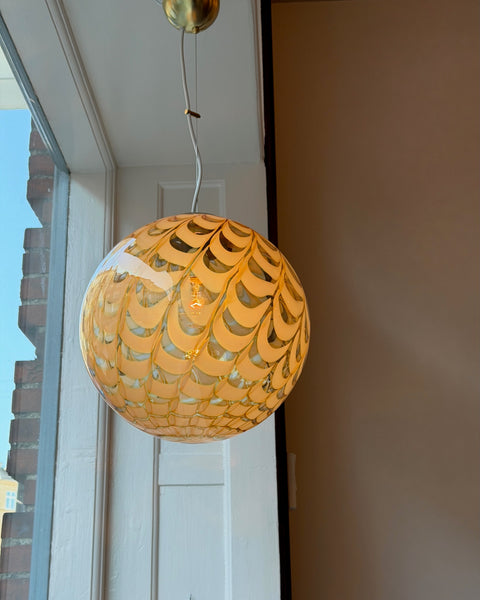 Vintage golden clear Murano ceiling lamp (D35)