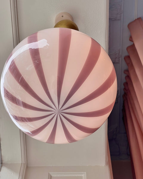 Ceiling lamp - Pink lavender vertical stripes (D30)