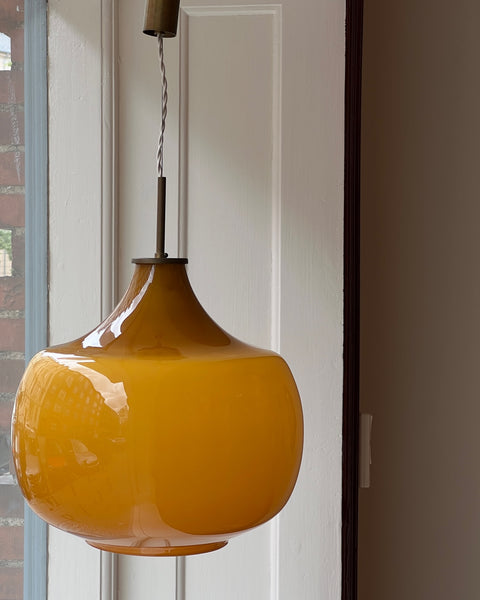 Vintage Massimo Vignelli Venini amber ceiling lamp (35 cm)