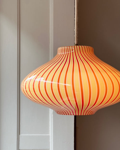 Vintage Massimo Vignelli red/yellow/white ceiling lamp