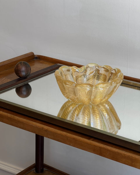 Vintage golden Murano bowl