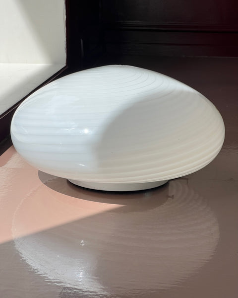 Vintage Murano white swirl ceiling/wall lamp (D38)
