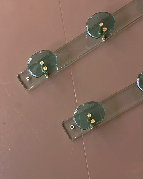 Vintage glass coat rack