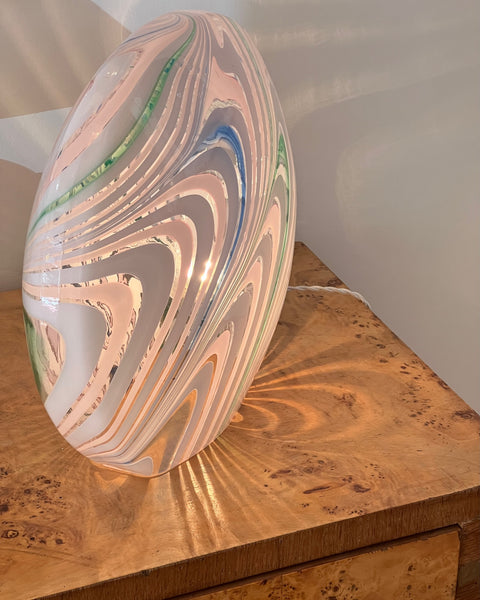 Large vintage multi-coloured Murano table lamp