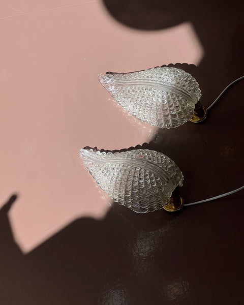 Vintage Murano leaf wall lamp (2 available)