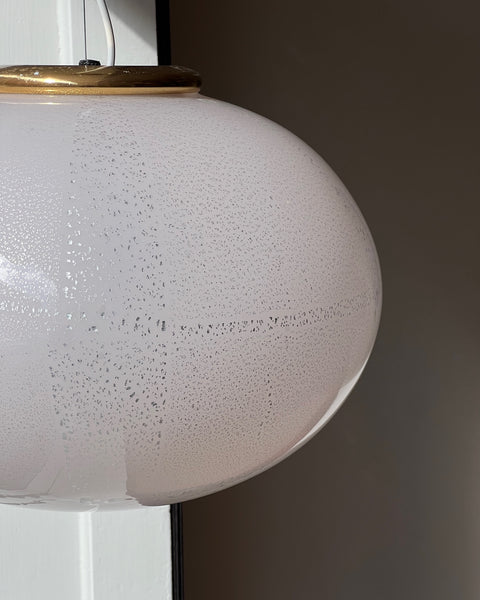 Vintage Murano pink/silver ceiling lamp (D45)