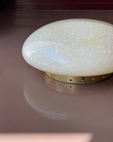 Vintage Murano white/creme dotted ceiling/wall lamp (D36)