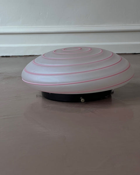 Vintage Murano pink/white swirl ceiling/wall lamp (D30)