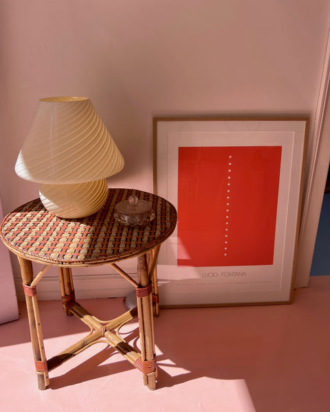 Vintage rattan table