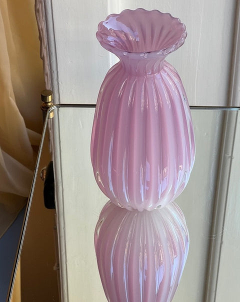 Vintage pink Murano vase