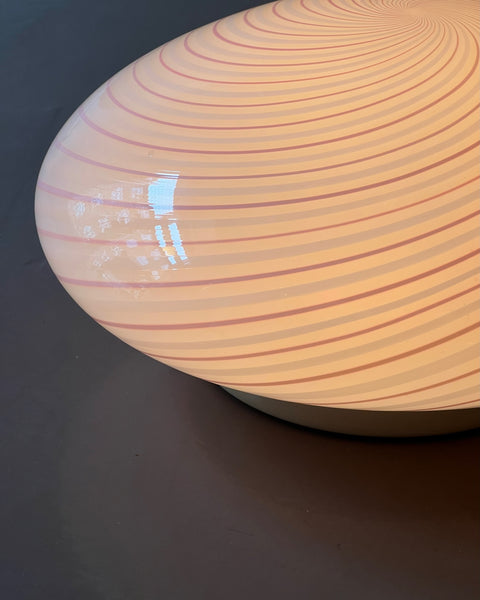 Vintage Murano pink/white swirl ceiling/wall lamp (D35)