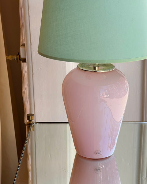 Vintage light pink Murano table lamp (with shade)