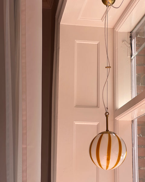 Ceiling lamp - Yellow/amber vertical stripes (D20)