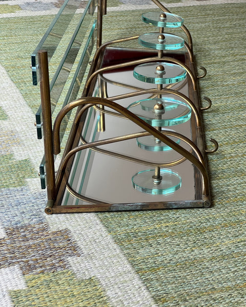 Vintage hat shelf with coat rack