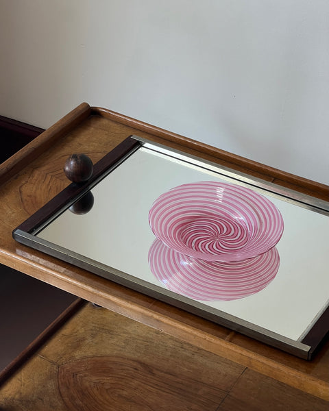 Vintage pink swirl Murano bowl/dish