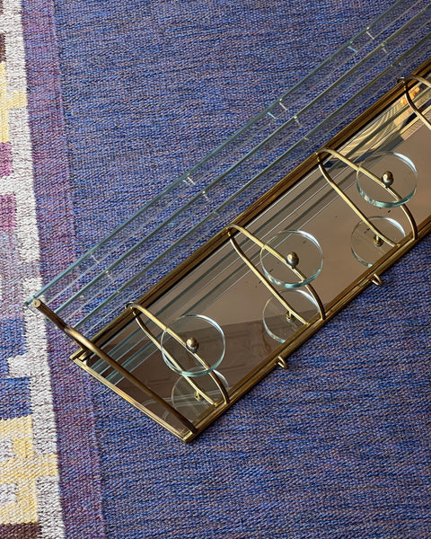 Vintage hat shelf with coat rack