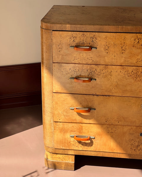 Large vintage wooden chest of drawers
