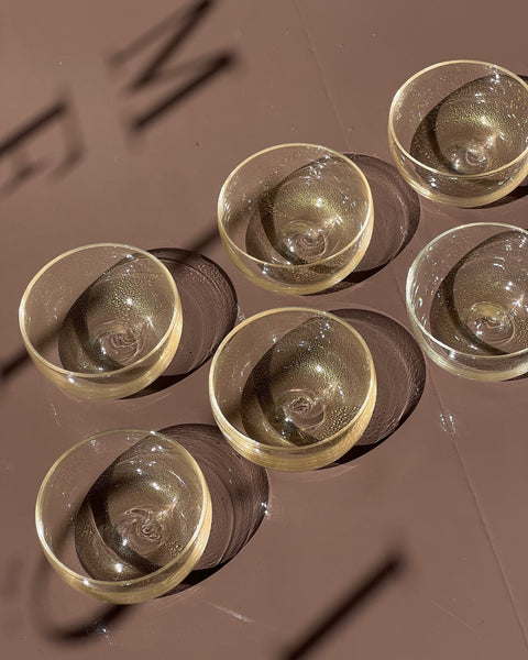 Vintage clear/golden Murano bowl