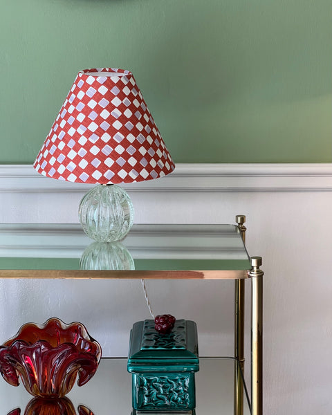 Vintage clear Murano table lamp (with shade)