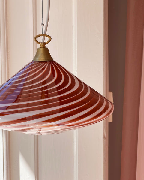 Candy ceiling lamp - Dark red swirl (sample)