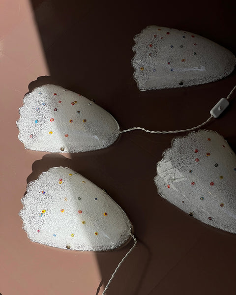 Vintage Millefiori Murano wall lamp (4 available)