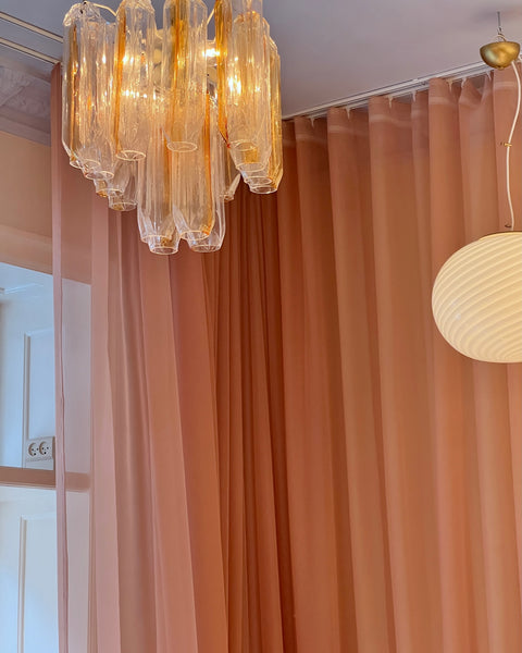 Vintage Murano golden/clear chandelier