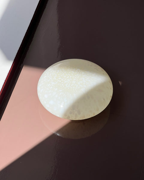 Vintage Murano white/creme dotted ceiling/wall lamp (D28)