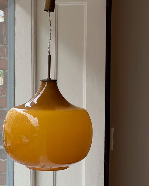 Vintage Massimo Vignelli Venini amber ceiling lamp (35 cm)