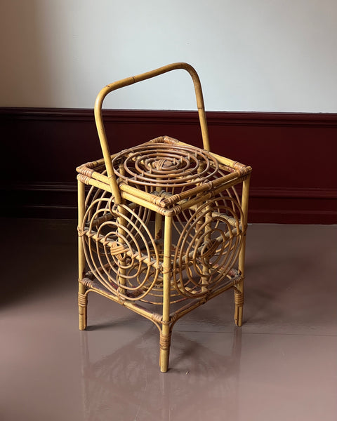 Vintage rattan basket