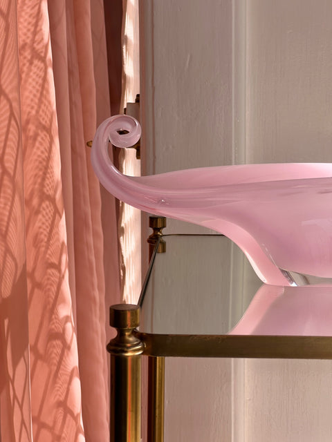 Vintage pink Murano shell/bowl