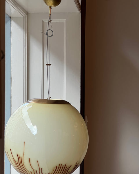 Vintage Ludovico Diaz de Santillana Murano Anemone ceiling lamp (D45)