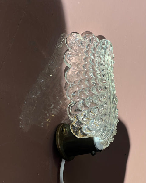 Vintage Murano leaf wall lamp