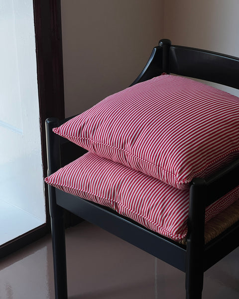 Bespoke cushion (red/white)