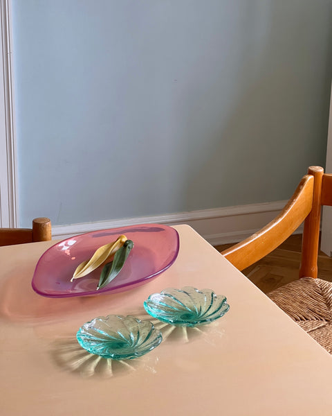 Vintage Murano turquoise/green plate