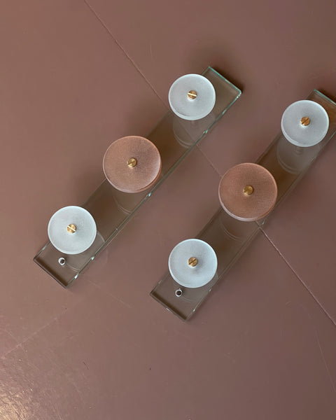 Vintage glass coat rack