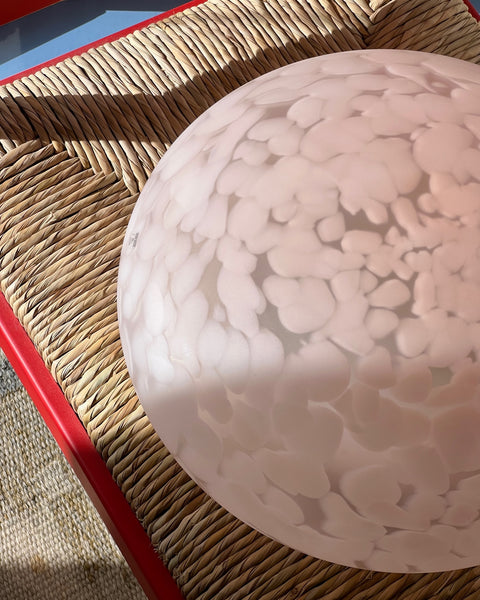 Vintage Murano pink / blured ceiling/wall lamp (D40)