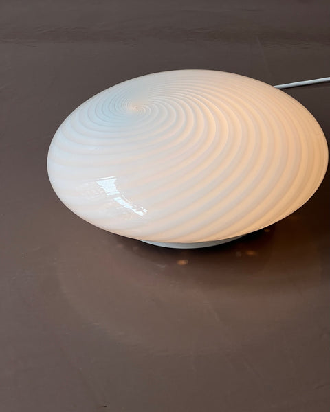 Vintage Murano white swirl ceiling/wall lamp (D30)