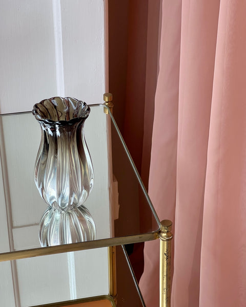 Vintage clear / dark Murano vase