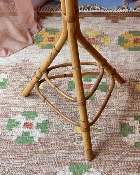 Vintage rattan coat stand