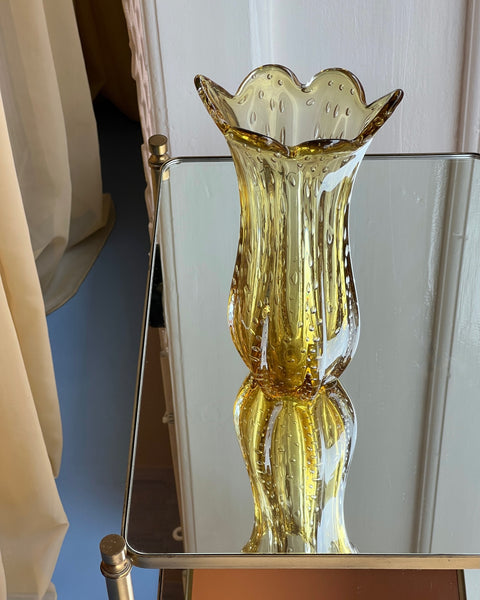 Vintage golden Murano vase